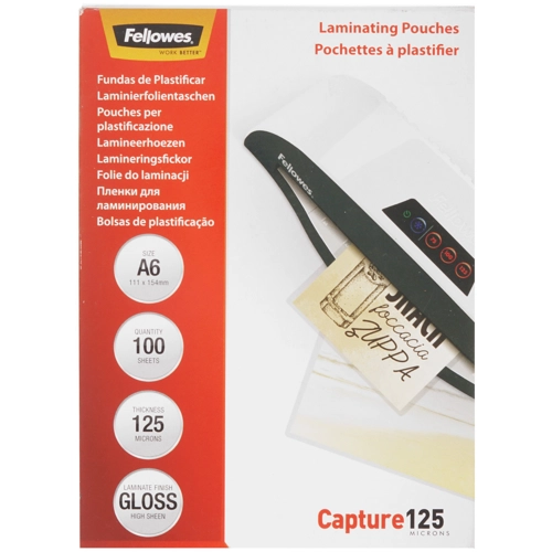 Плёнка для ламинирования Fellowes (A6, 111х154мм, 125мкм, 100шт)