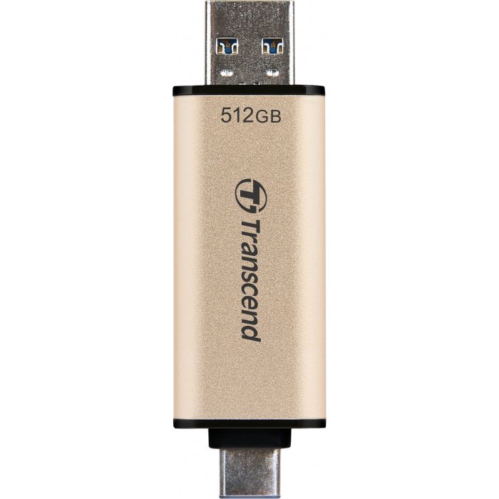 Флешка 512Gb Transcend JetFlash 930C USB3.0+USB-C, черный