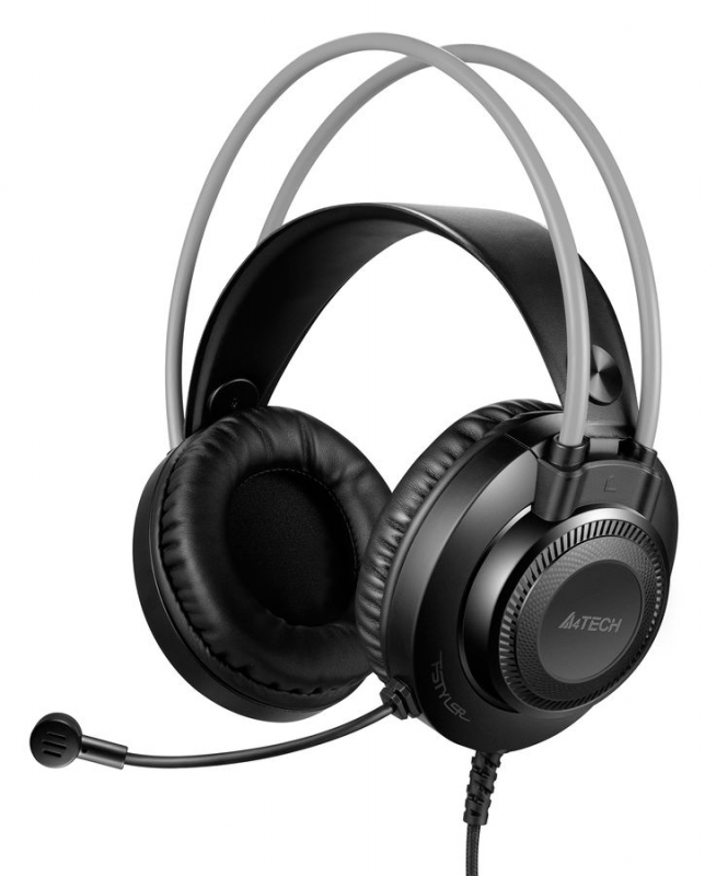 Наушники проводные A4Tech Fstyler FH200U серый 2м накладные USB