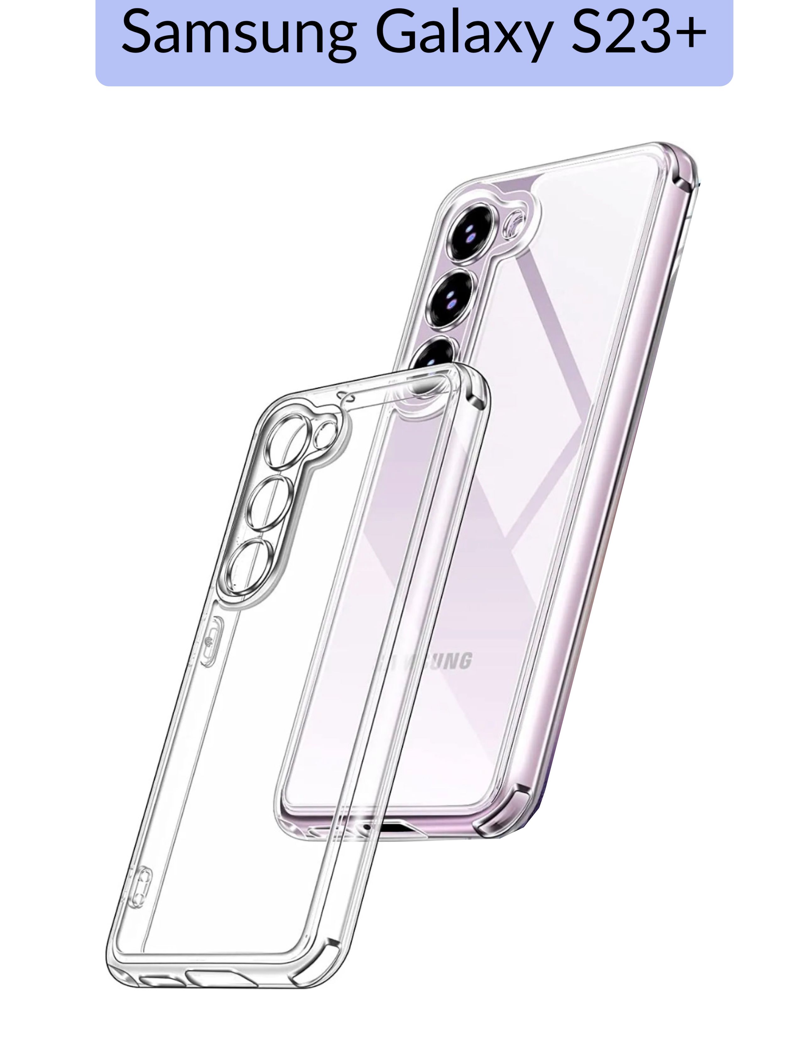 Чехол для смартфона Samsung Galaxy S23 Plus - силиконовый прозрачный