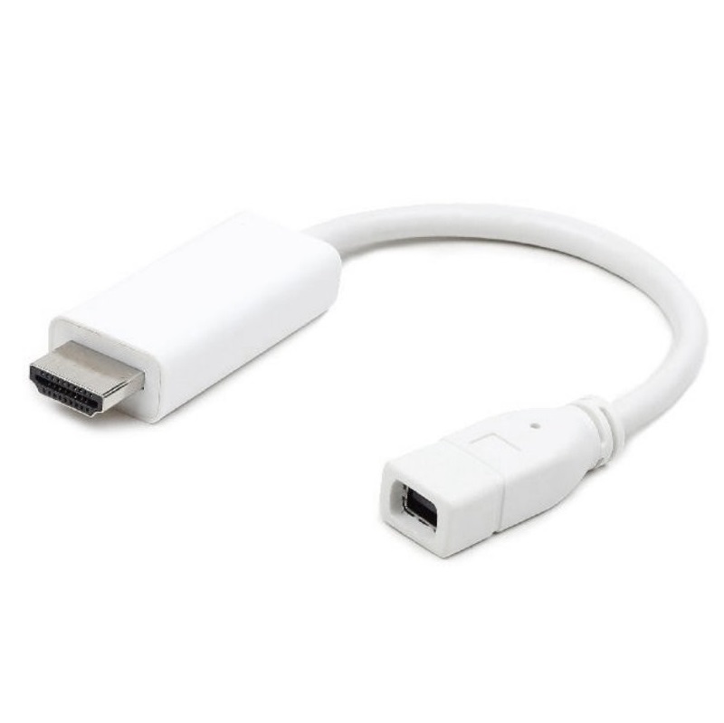 Кабель-переходник miniDP (f) < - > HDMI (m)  0.1м Cablexpert, белый