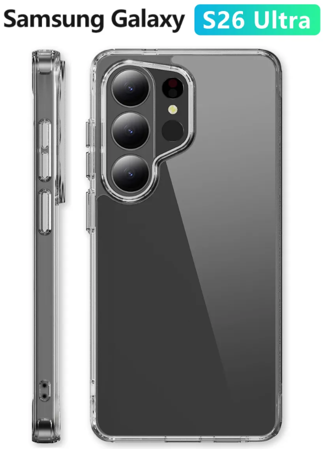 Чехол для смартфона Samsung Galaxy S26 Ultra - силиконовый прозрачный