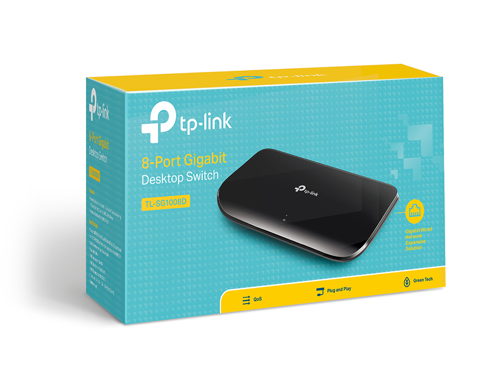 Коммутатор .8 port TP-Link TL-SG1008D 1000 Мбит/сек