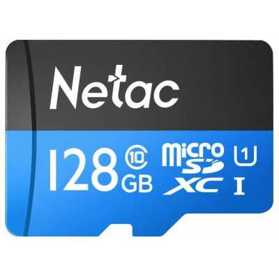 Карта памяти microSD 128Gb Netac P500 Class 10, 80MB/s, без SD адаптера