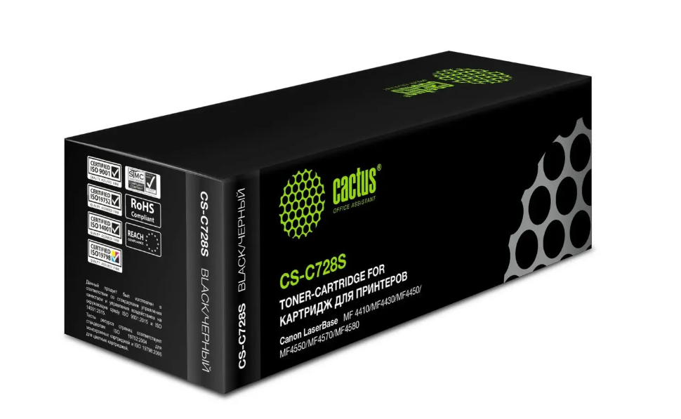 Картридж лазерный Cactus CS-C728S 728 для Canon i-Sensys MF4410/4430/4450/4550D черный