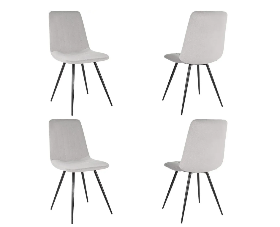 Кресло Бюрократ CH-K6_4 комплект 4шт св.серый Holland 09 металл черный на ножках