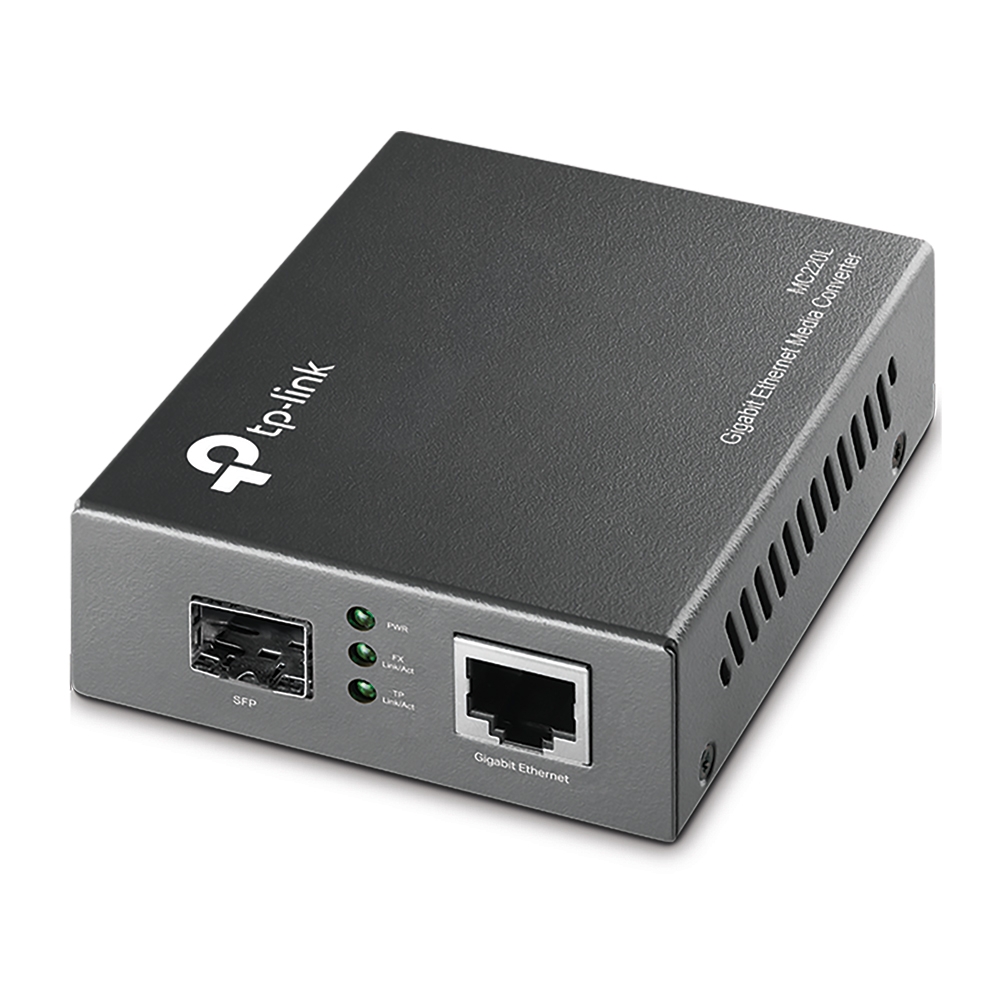Медиаконвертер TP-Link MC220L 1000 Мбит/с, SFP, черный