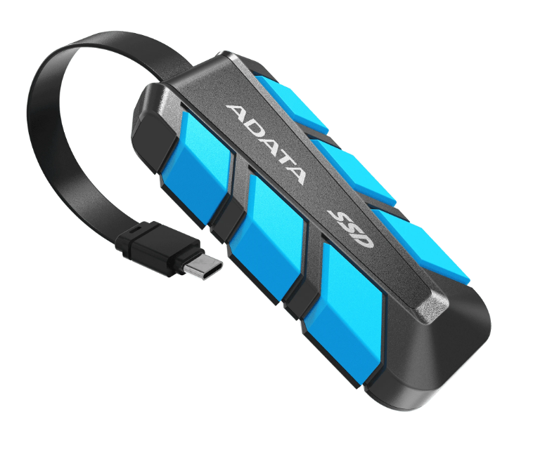 Внешний накопитель SSD 1Tb ADATA SC740 USB3.2 черный/синий