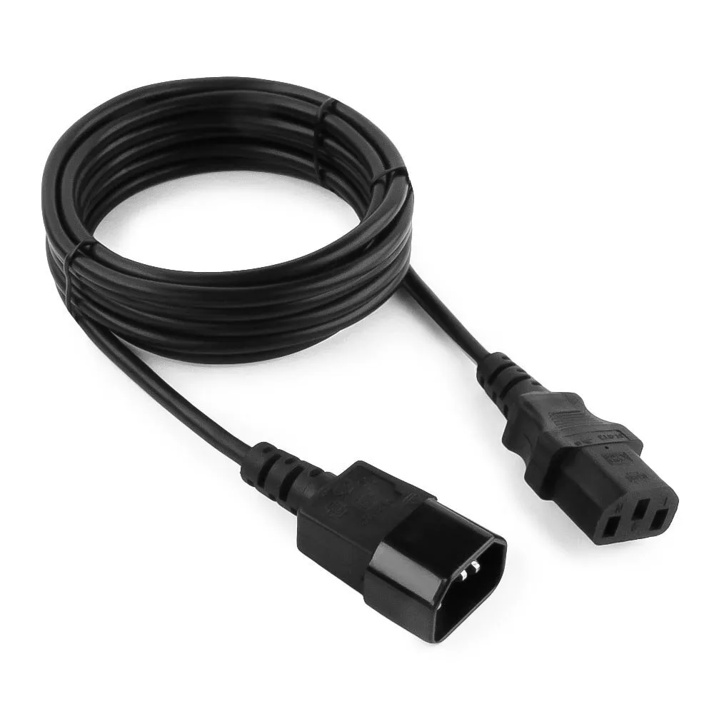 Кабель питания 220V C13 - C14, 1.8м, 10А, Cablexpert, черный (удлинительный)