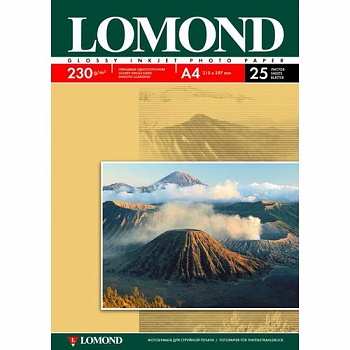 Бумага Lomond [A4] глянцевая, 230гр/м2, 25л