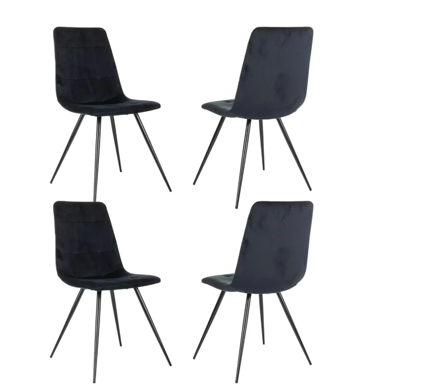 Кресло Бюрократ CH-K1_4 комплект 4шт черный Holland 75 металл черный на ножках