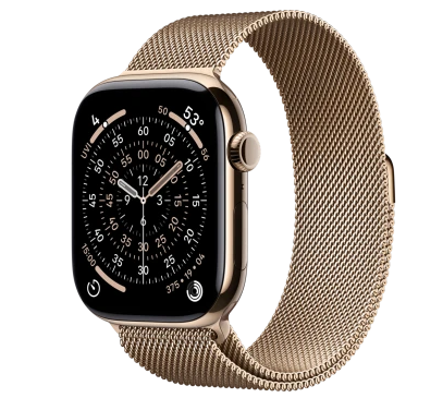 Смарт-часы Apple Watch Series 11 42mm Titanium Milanese Loop Gold (золотистый)