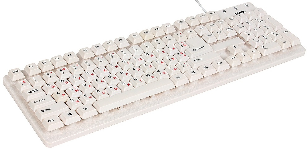 Клавиатура проводная SVEN Standard 301 белый