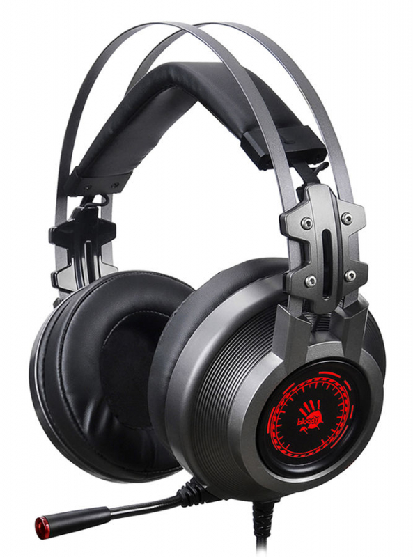 Наушники проводные A4Tech Bloody J527 (микрофон, 20 - 20 000 Гц, 105 дБ, virtual sound 7.1) серый