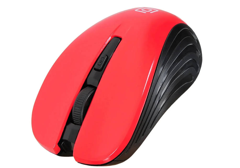 Мышь беспроводная Оклик 545MW черный/красный
