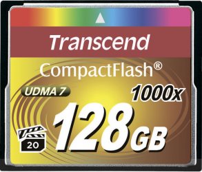 Карта памяти CF 128Gb Transcend Compact Flash Ultra 1000x (160/120 MB/s)