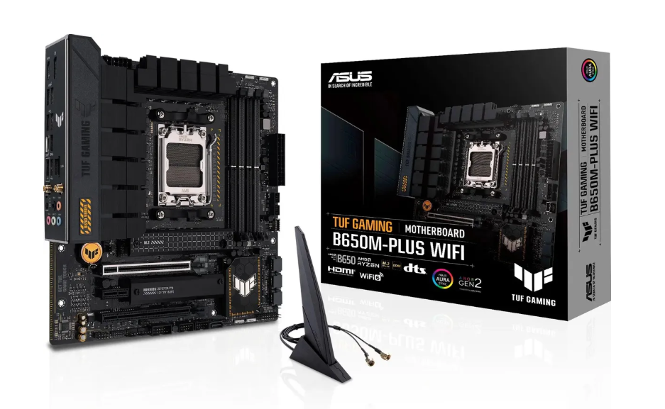 Материнская плата Socket AM5 ASUS TUF GAMING B650M-PLUS WIFI (B650) 4*DDR5 HDMI DP mATX