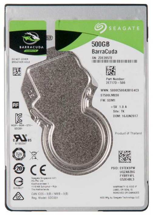 Жесткий диск_2.5" SATA 500Gb Seagate Barracuda Pro 7200rpm 128Mb SATA-3 (7mm)