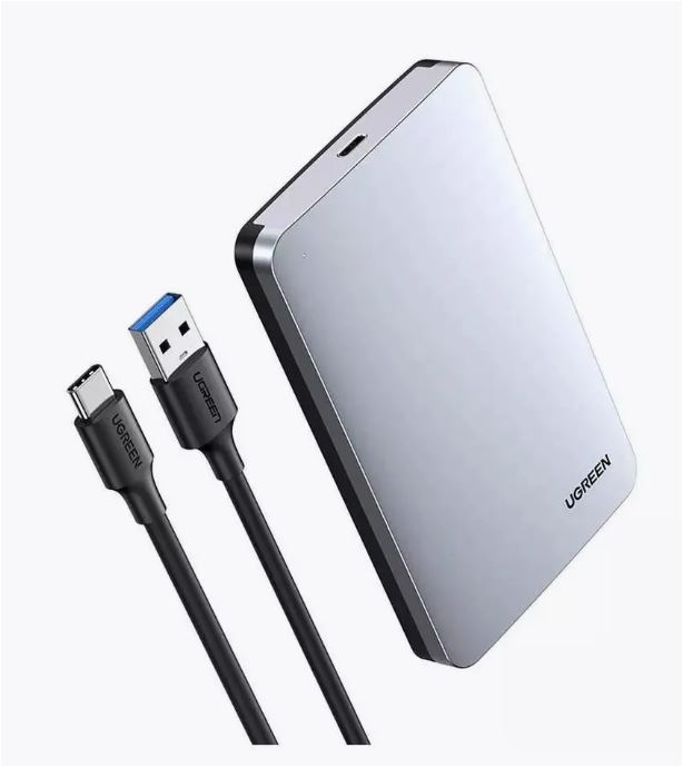 Внешний контейнер USB-C -> SATA 2.5", Ugreen CM300 (USB-C 3.1 Gen 2, алюминиевый корпус)