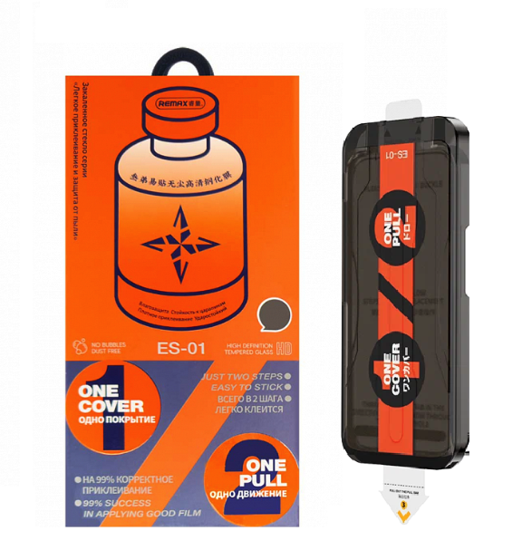 Защитное стекло для смартфона Apple iPhone 17 Pro 6.3" Remax ES-01 Black