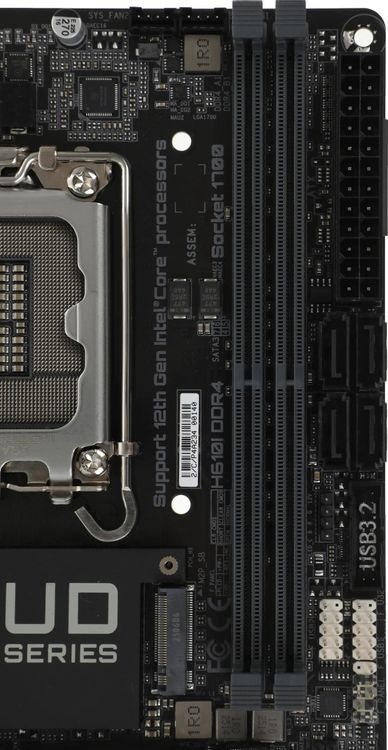 Материнская плата Socket-1700 Gigabyte H610I DDR4 (H610) 2*DDR4 1*PCI-Ex16 M.2 HDMI DP VGA mini-ITX