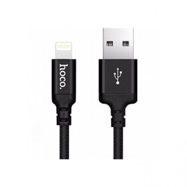 Кабель USB-A < - > Lightning, 2.0м, hoco X14 Black
