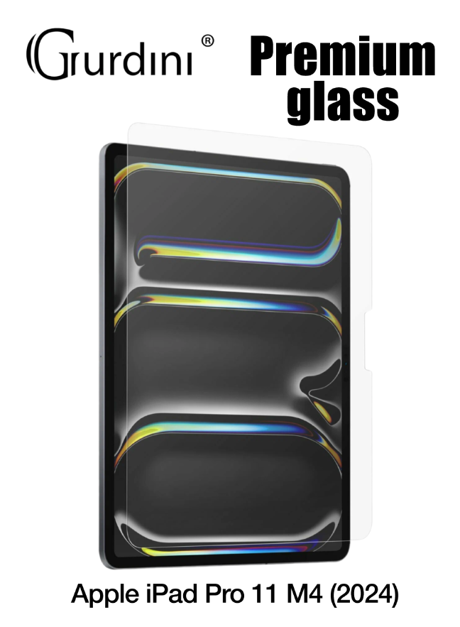 Защитное стекло для планшета Apple iPad Pro 11 M4 Gurdini Premium Glass 0.33 mm прозрачное