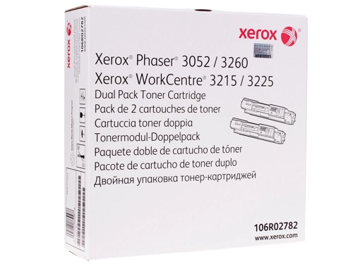 Картридж лазерный XEROX 106R02782 для Phaser 3052/3260, WC 3215/3225, 6000 стр, черный