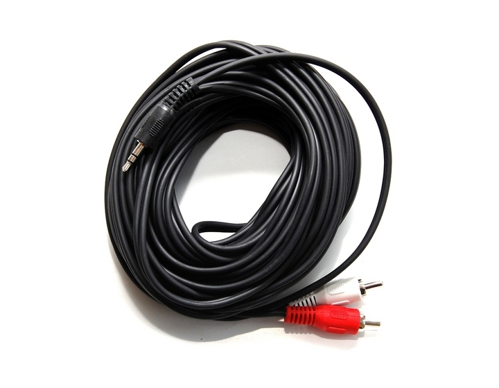 Кабель аудио-видео 3.5Jack (m) < - > 2RCA (m) 10.0м, Cablexpert
