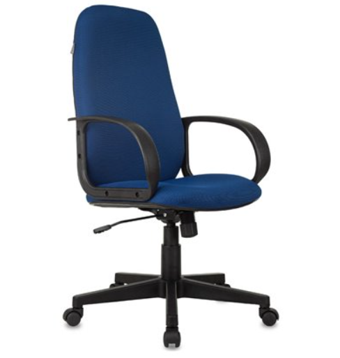 Кресло Бюрократ CH-808AXSN (ткань, мех. качания, крест. пластик, до 120 кг) Синий