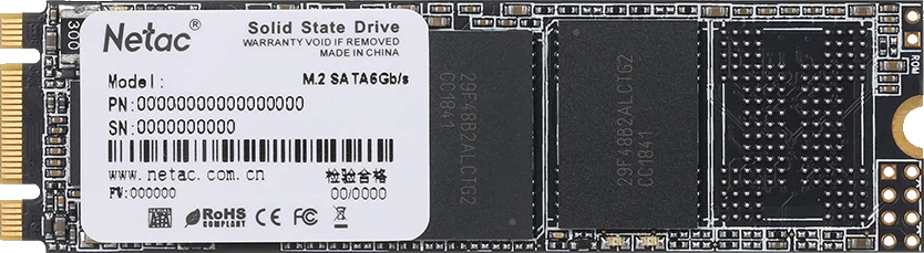 Накопитель SSD M.2 .128Gb Netac N535N (SATA, 510/440 Мбайт/сек)