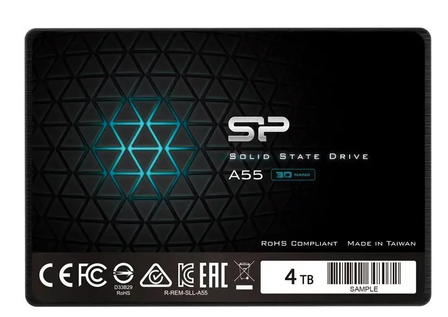 Накопитель SSD SATA 4Tb Silicon Power Ace A55 (TLC, 500/450 Мбайт/сек)