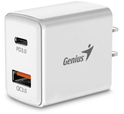 Сетевое зарядное устройство Genius PD-20AC 20W USB-A USB-C