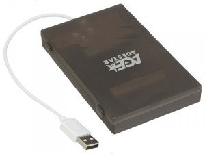 Внешний контейнер USB2.0 -> SATA 2.5", AgeStar SUBCP1 пластик, чёрный