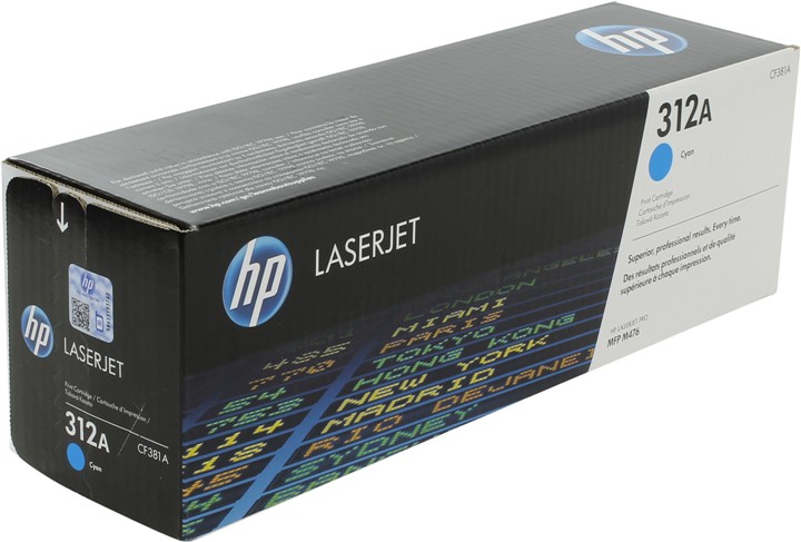 Картридж лазерный HP 312A (CF381A) для HP Color LaserJet Pro M476 (2700 стр.) голубой