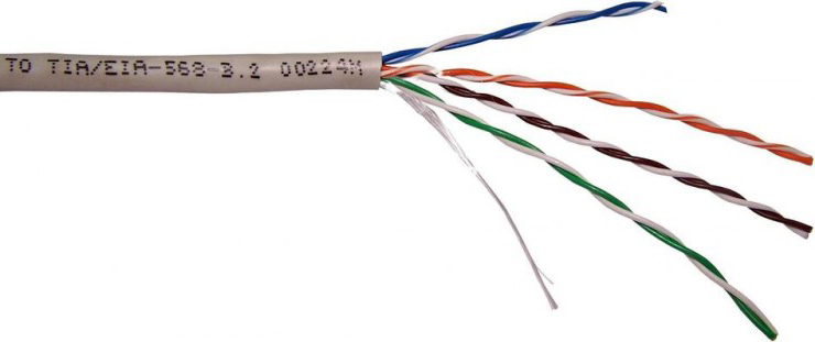 Кабель витая пара внутренний 4 пары UTP кат.5e (305м) омедненный Lanmaster