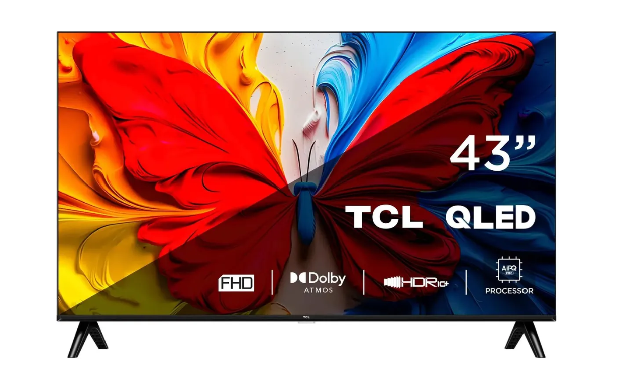 Телевизор 43" TCL 43S5K-UZ QLED FHD черный