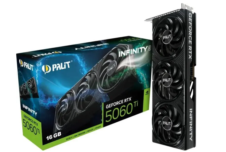 Видеокарта 16Gb PALIT RTX 5060 Ti INFINITY 3 (RTX5060Ti) GDDR7 128bit HDMI DP