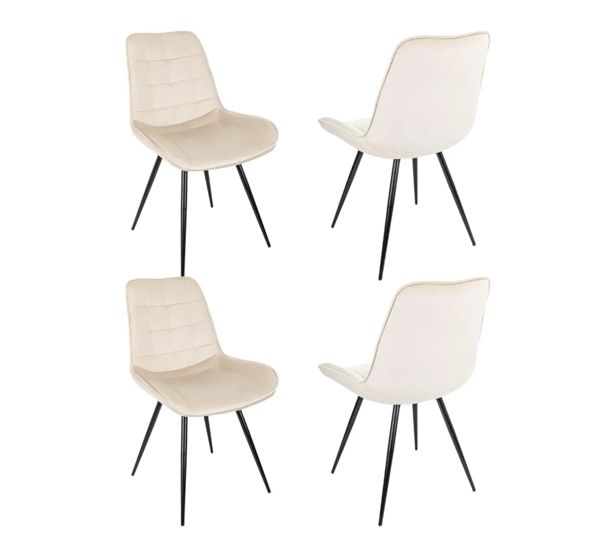 Кресло Бюрократ CH-K2_4 комплект 4шт бежевый Holland 06 металл черный на ножках