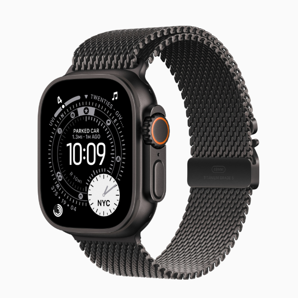 Смарт-часы Apple Watch Ultra 3 49mm Titanium Milanese Loop Black (черный)