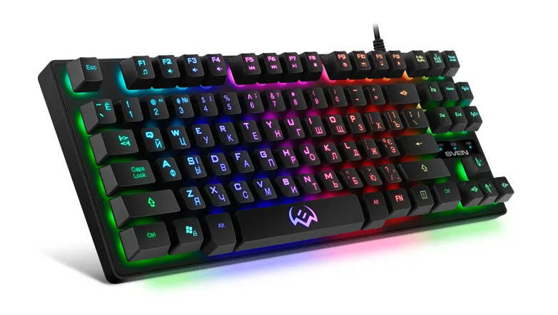 Клавиатура проводная SVEN KB-G7400 RGB Led 87-Keys Black