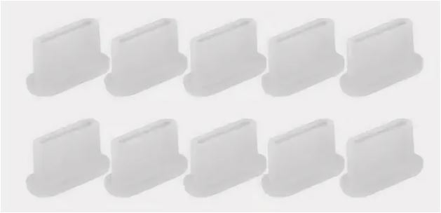 Аксессуар Силиконовые пылезащитные заглушки для USB Type-A портов (компл. 10 шт) белый