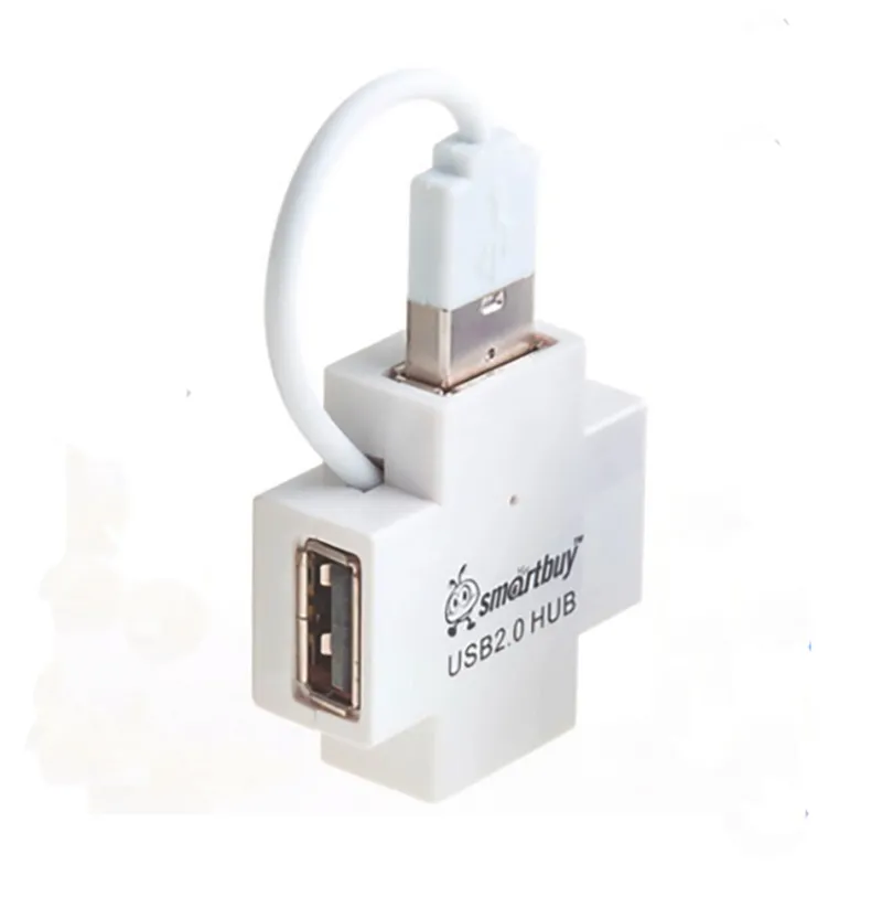 Концентратор USB-A - 4-port USB2.0, Smartbuy SBHA-6900W, белый
