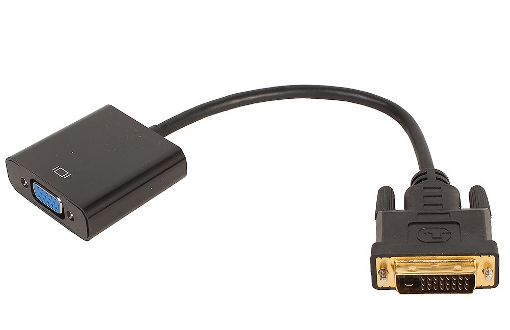 Кабель-переходник DVI-D (m) < - > VGA (f), Telecom TA491
