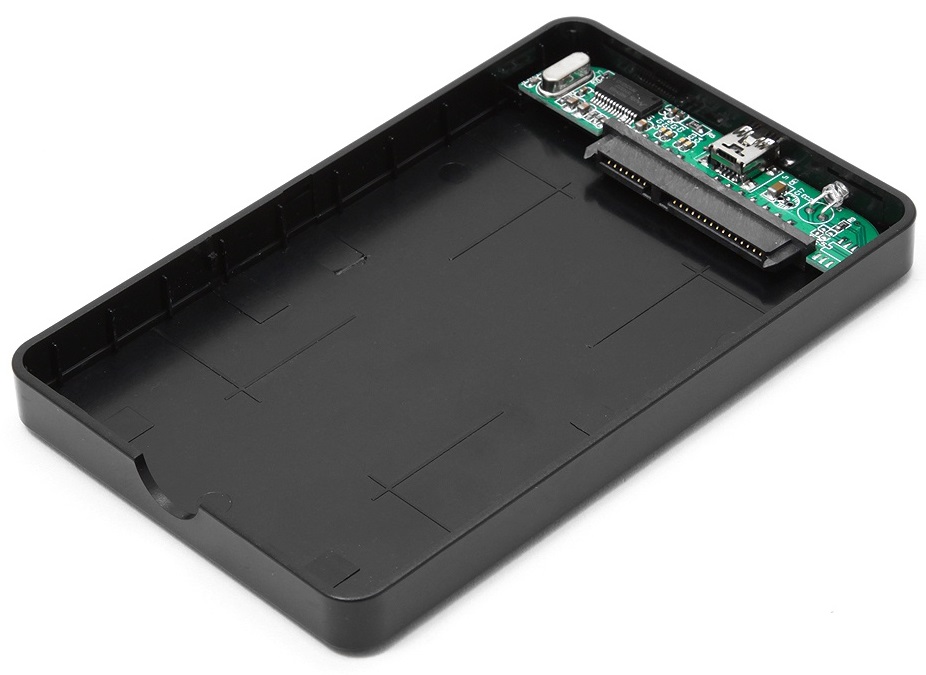 Внешний контейнер USB2.0 -> SATA 2.5", Gembird EE2-U2S-40P пластик, чёрный