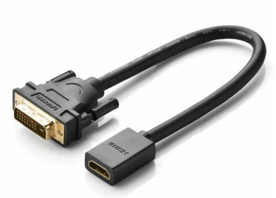 Кабель-переходник DVI (m) < - > HDMI (f), UGREEN (20118)