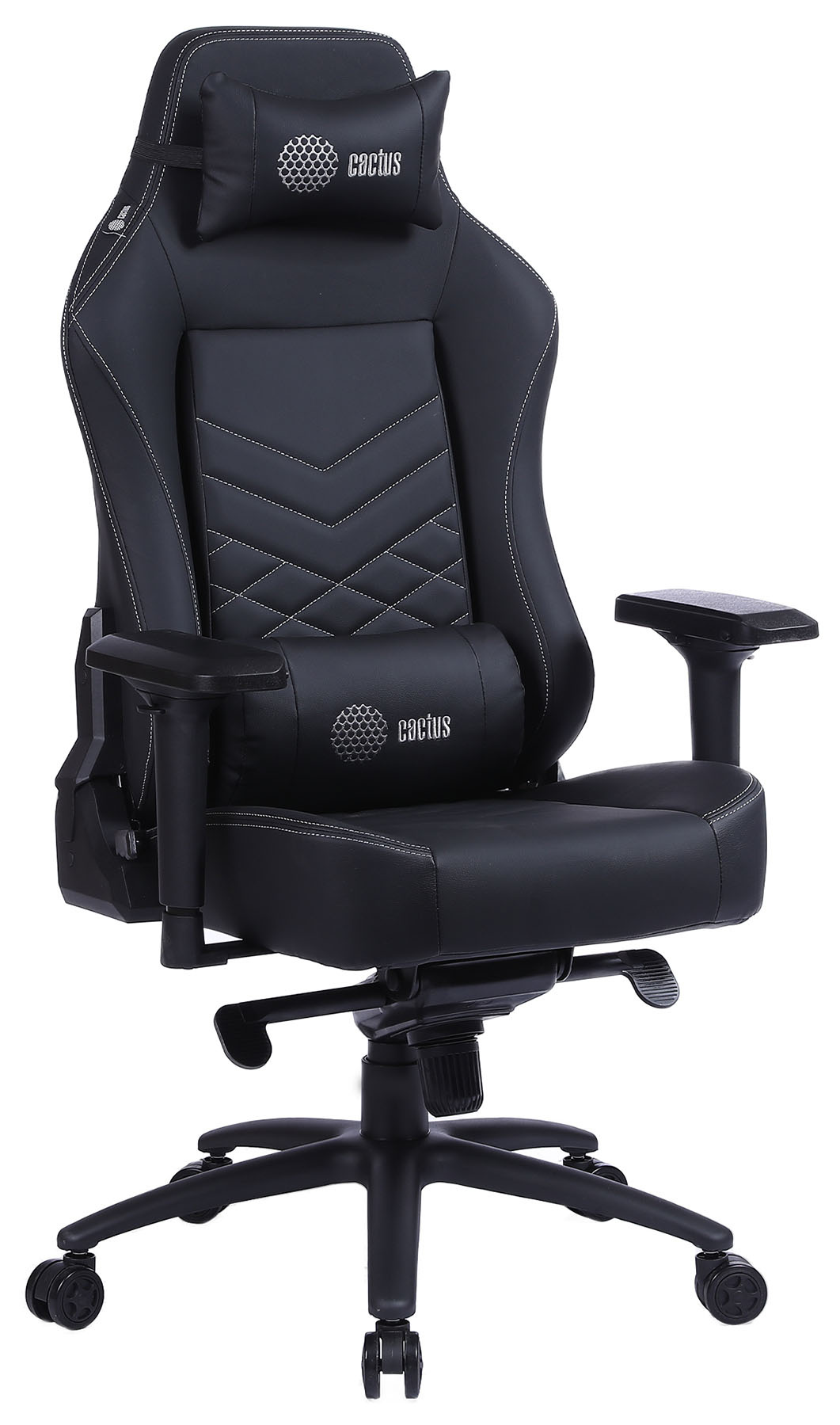 Кресло Cactus CS-CHR-0112BL (высокая спинка, регулировка подлокотников) Черный