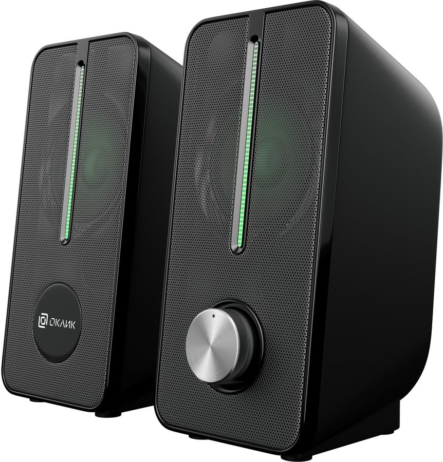 Акустическая система OKLICK OK-120 (2x4W, питание от USB) black