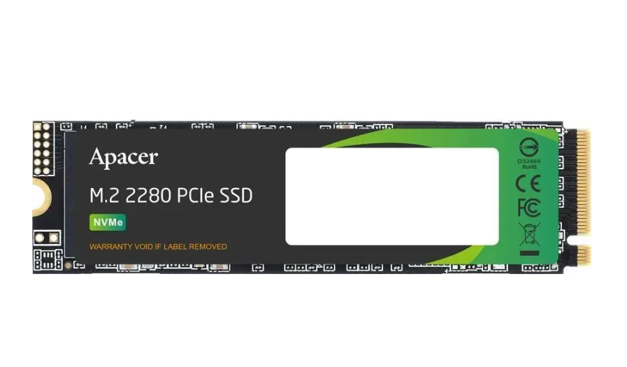 Накопитель SSD M.2 1Tb Apacer AS2280P4 (PCI-E 3.0 x4, 3000/2000 Мбайт/сек)