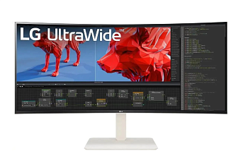 Монитор 38" LG UltraWide 38WR85QC (IPS 3840x1600 1ms 144Hz HDMI DP SP изогнутый) White